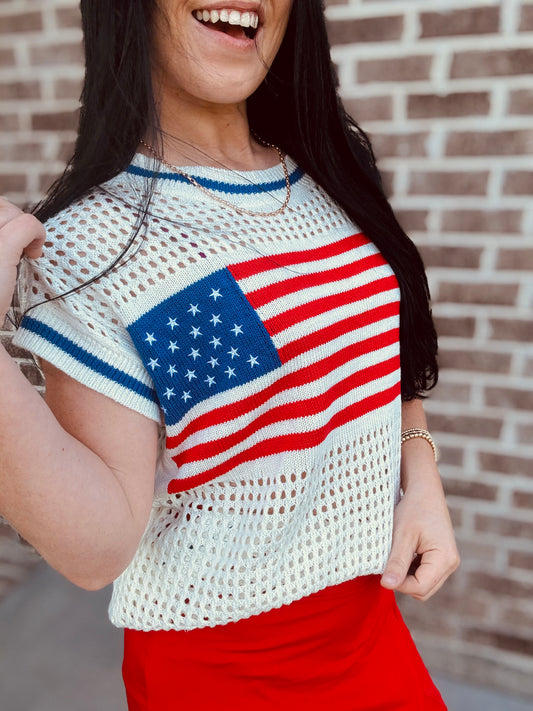 Stars & Stripes Knit Top🇺🇸🤍