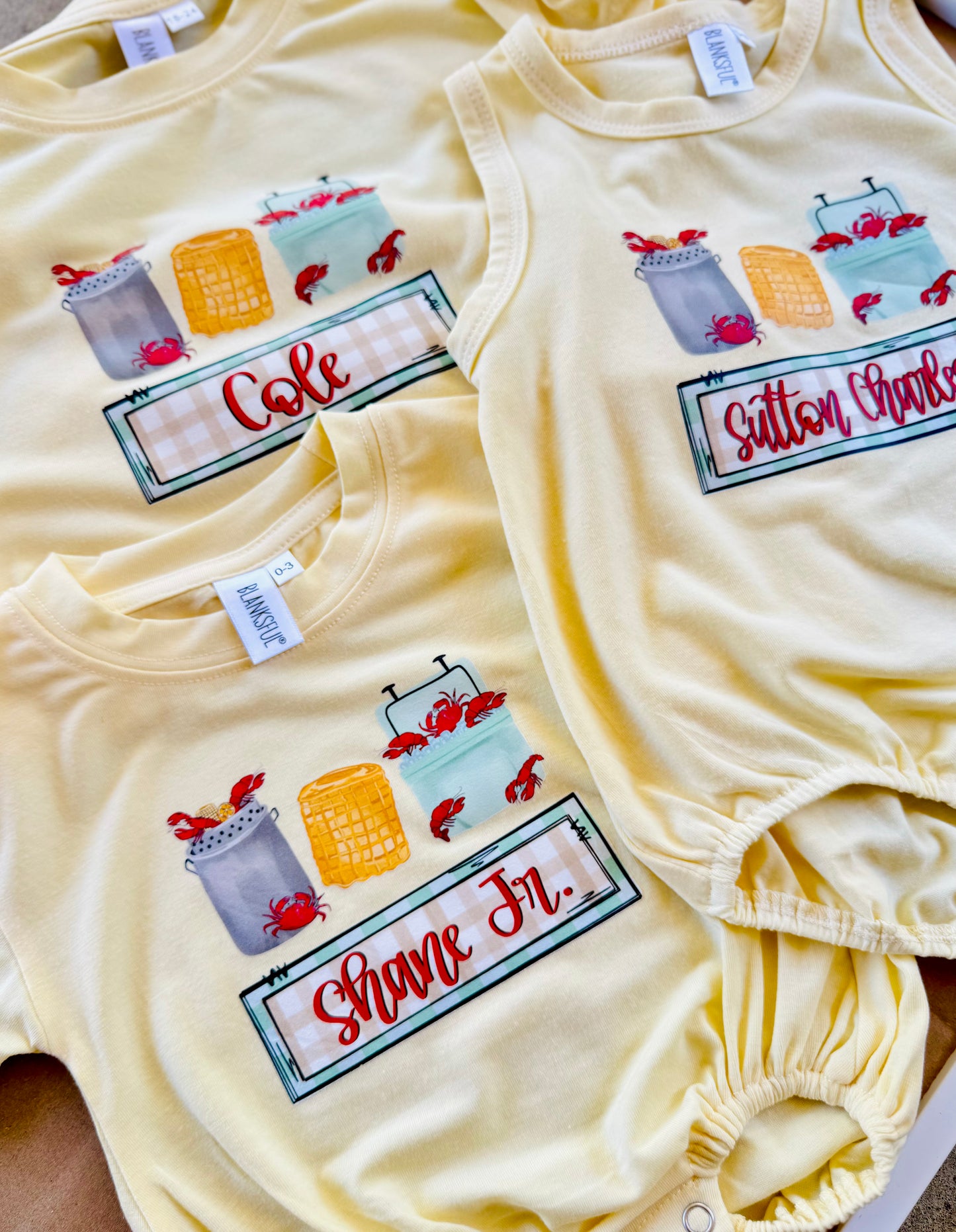 Personalized Crawfish Baby Romper & Tee β Custom Name Crawfish Outfit β Southern Baby Outfit β Crawfish Boil Kids Se