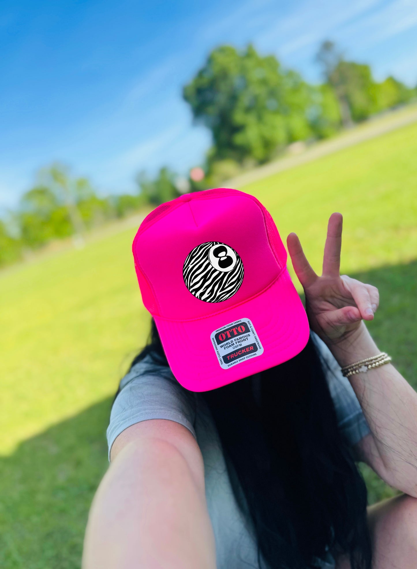 Funky 8 Ball Trucker Hat – Bold Graphic Foam Hat - OTTO Trucker Hat