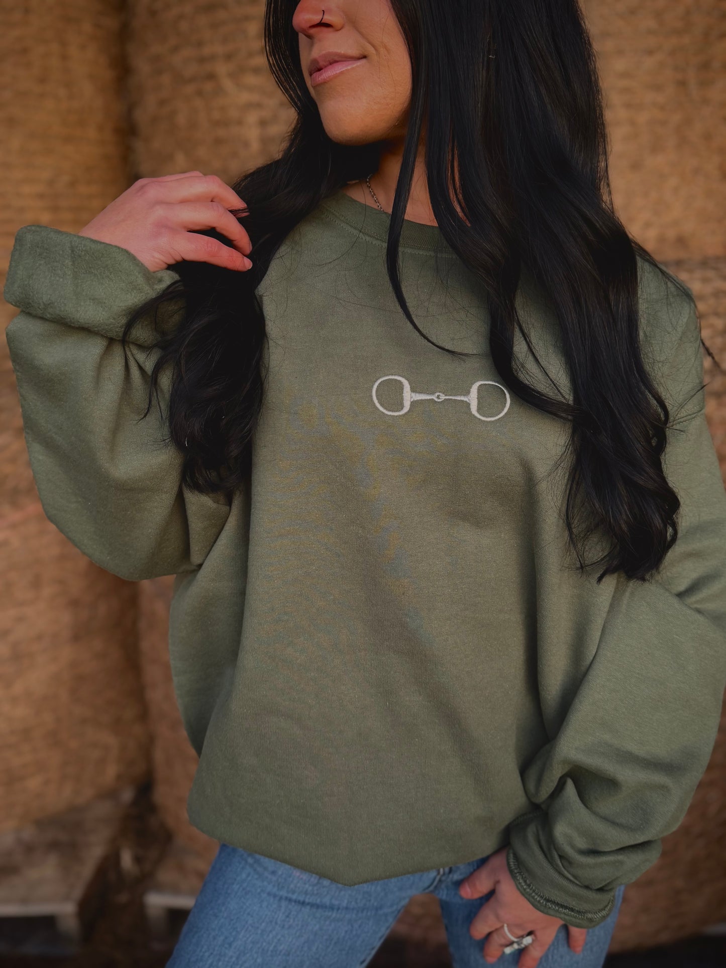 Classic Embroidered Bit Crewneck