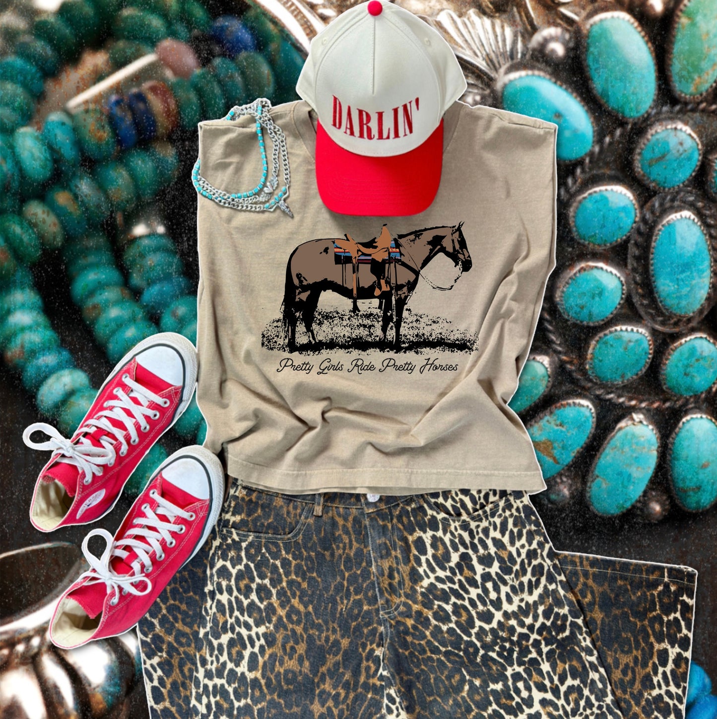 Pretty Girls Ride Pretty Horses - Boxy Tankš¤