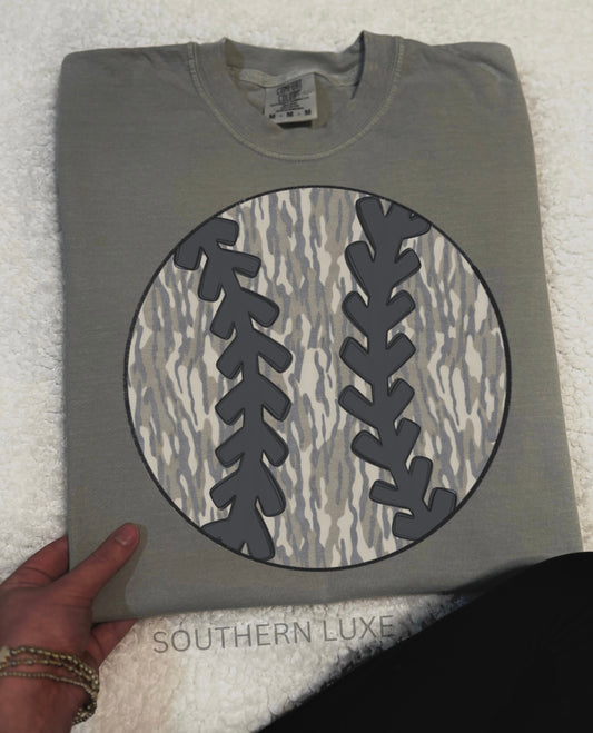 Camo Baseball Graphic | Baseball Shirt | Baseball Season Tshirt