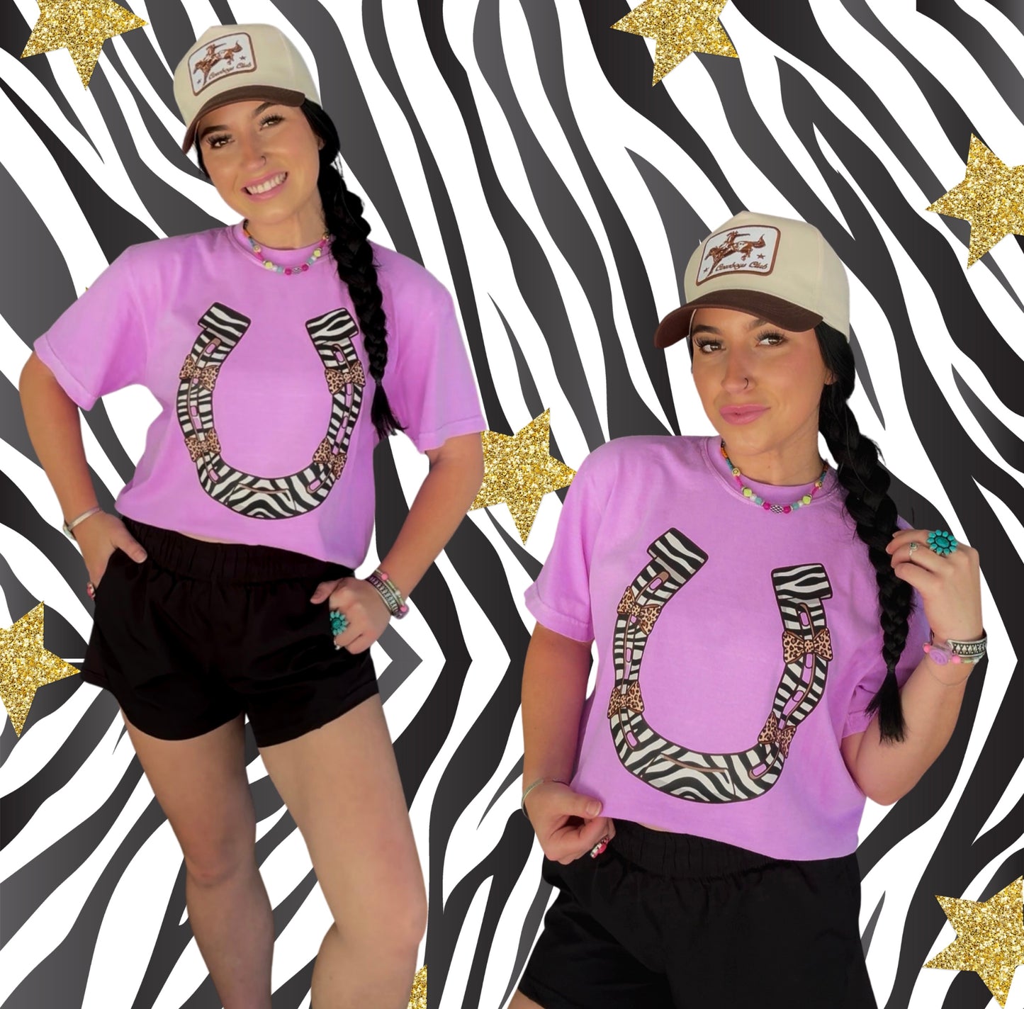 Spur Me Lucky Tee🦓💜