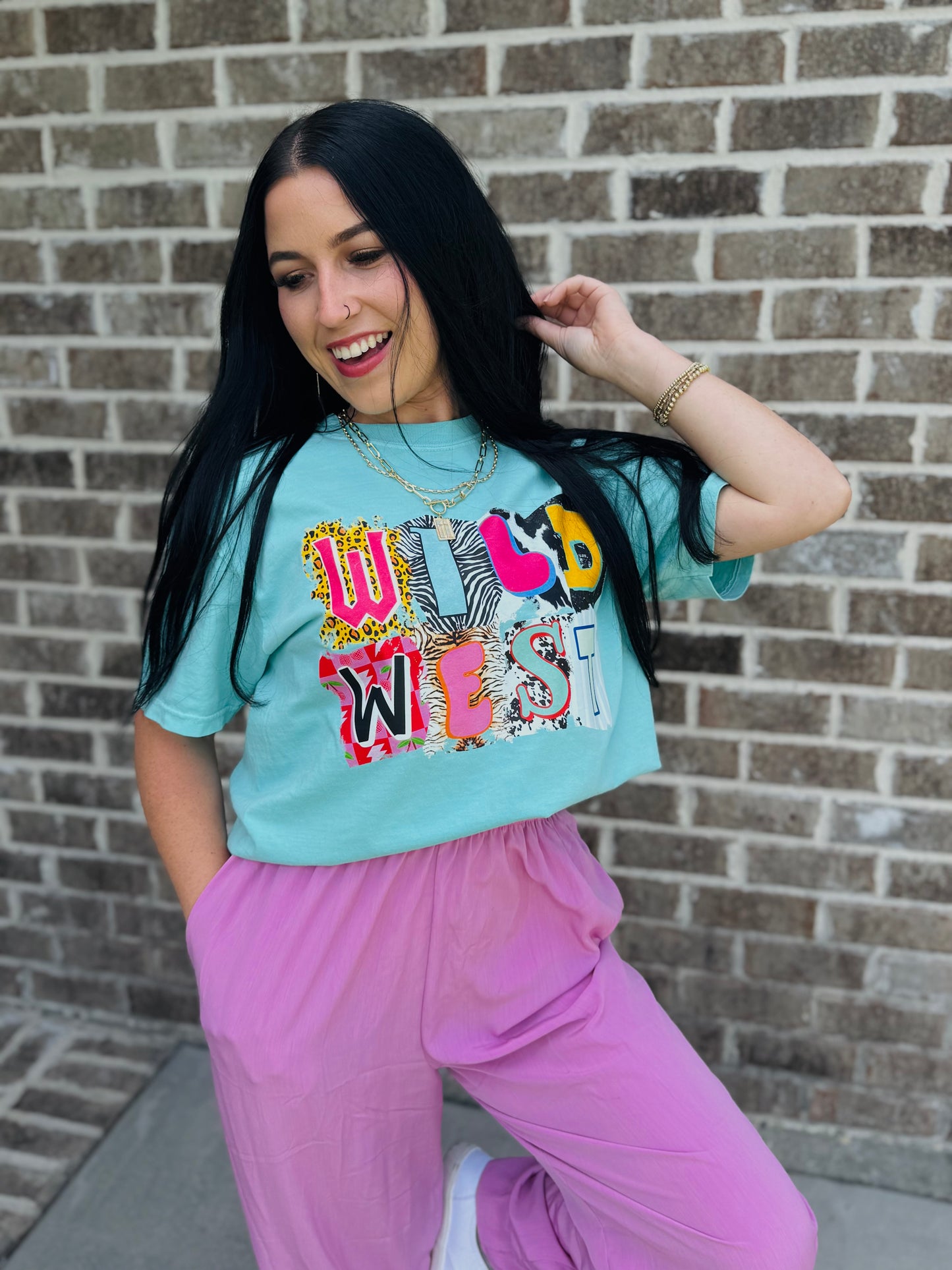 Wild West Graphic Tee – Color Block Statement Tee | Western Summer Graphics | Trendy Western Tee’s