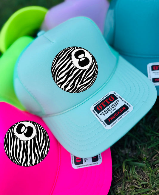 Funky 8 Ball Trucker Hat – Bold Graphic Foam Hat - OTTO Trucker Hat