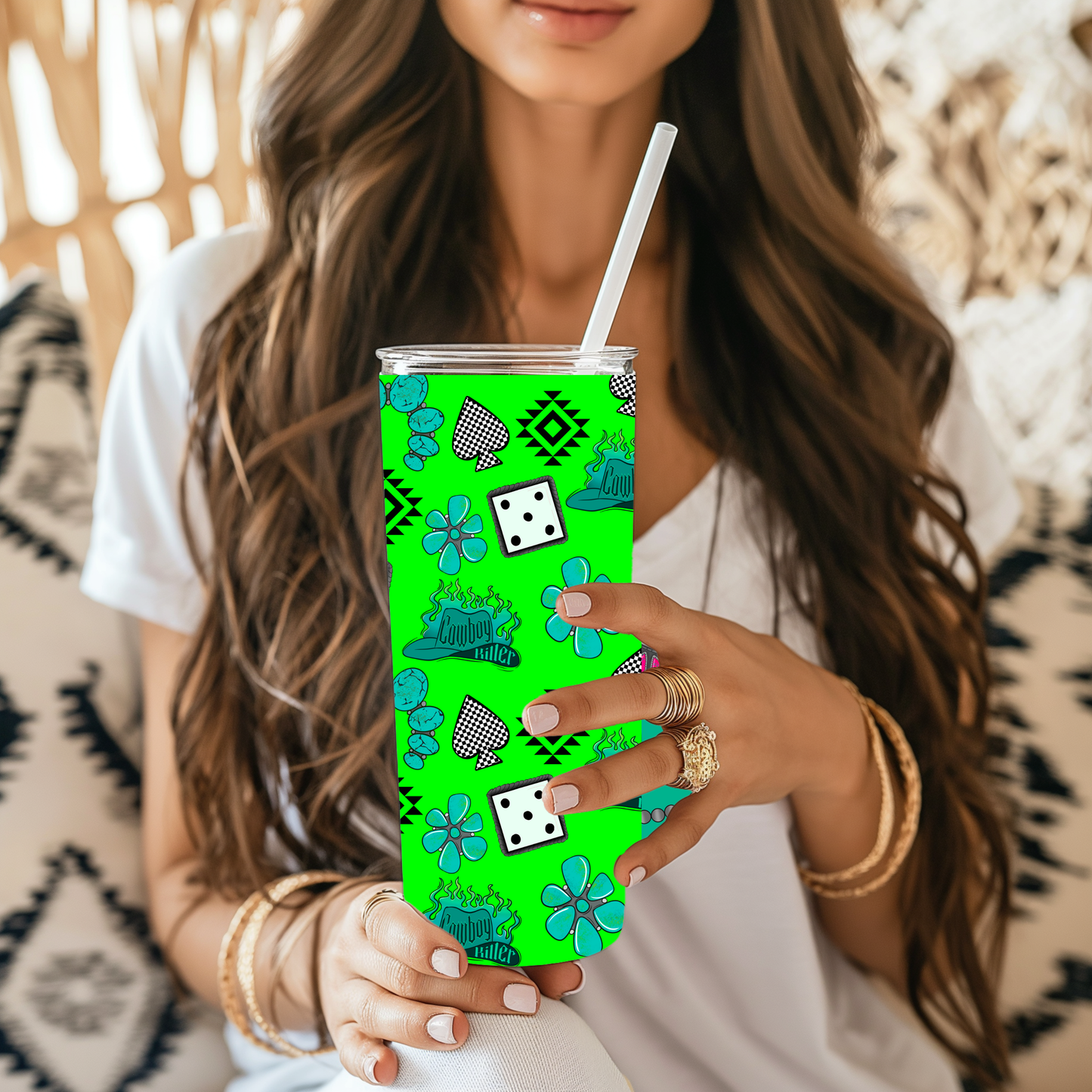 Punchy Western Stainless Steel Tumblr Cups