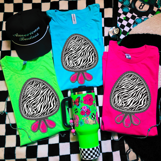 Zebra Paisley Western Graphic Tee | Retro Cowgirl Neon Tee