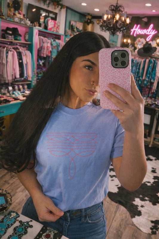 Classic Boot Stitch Embroidered Tee✨