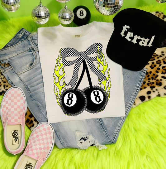 Punchy Checkered Cherry Graphic🖤✨