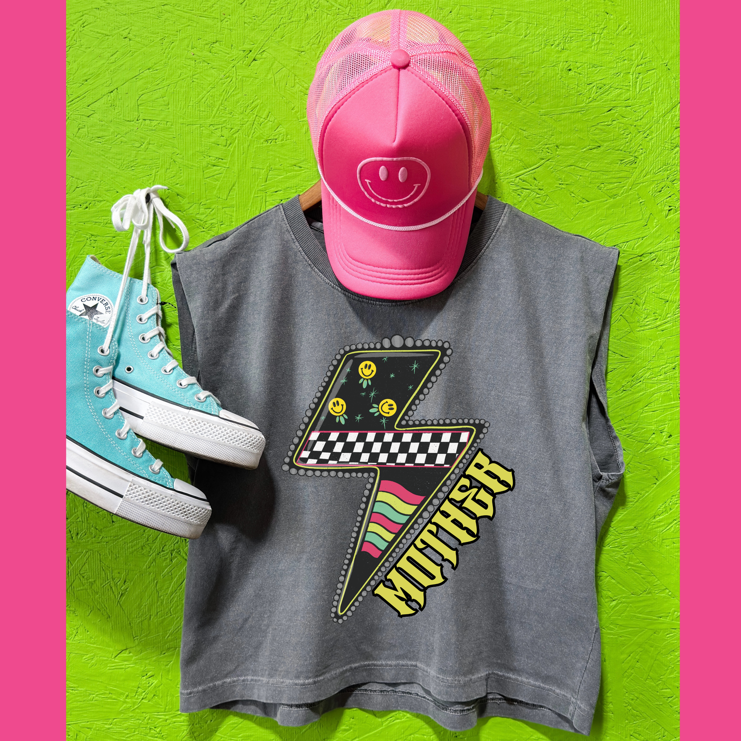 Smiley Bolt Muscle Tank ⚡