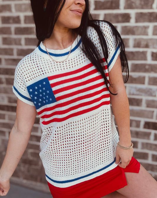 Stars & Stripes Knit Top🇺🇸🤍