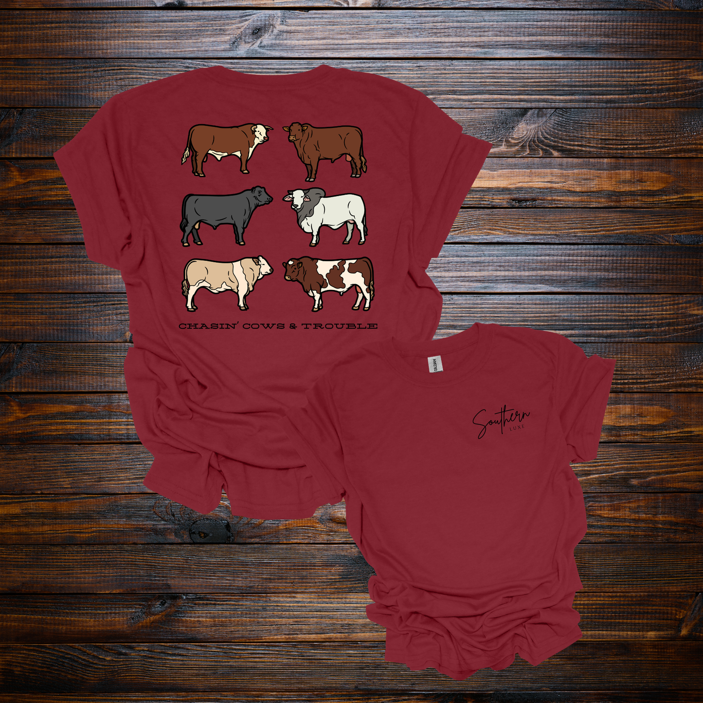 Chasin’ Cows & Trouble, Boy’s Graphic Tee🐮🤠