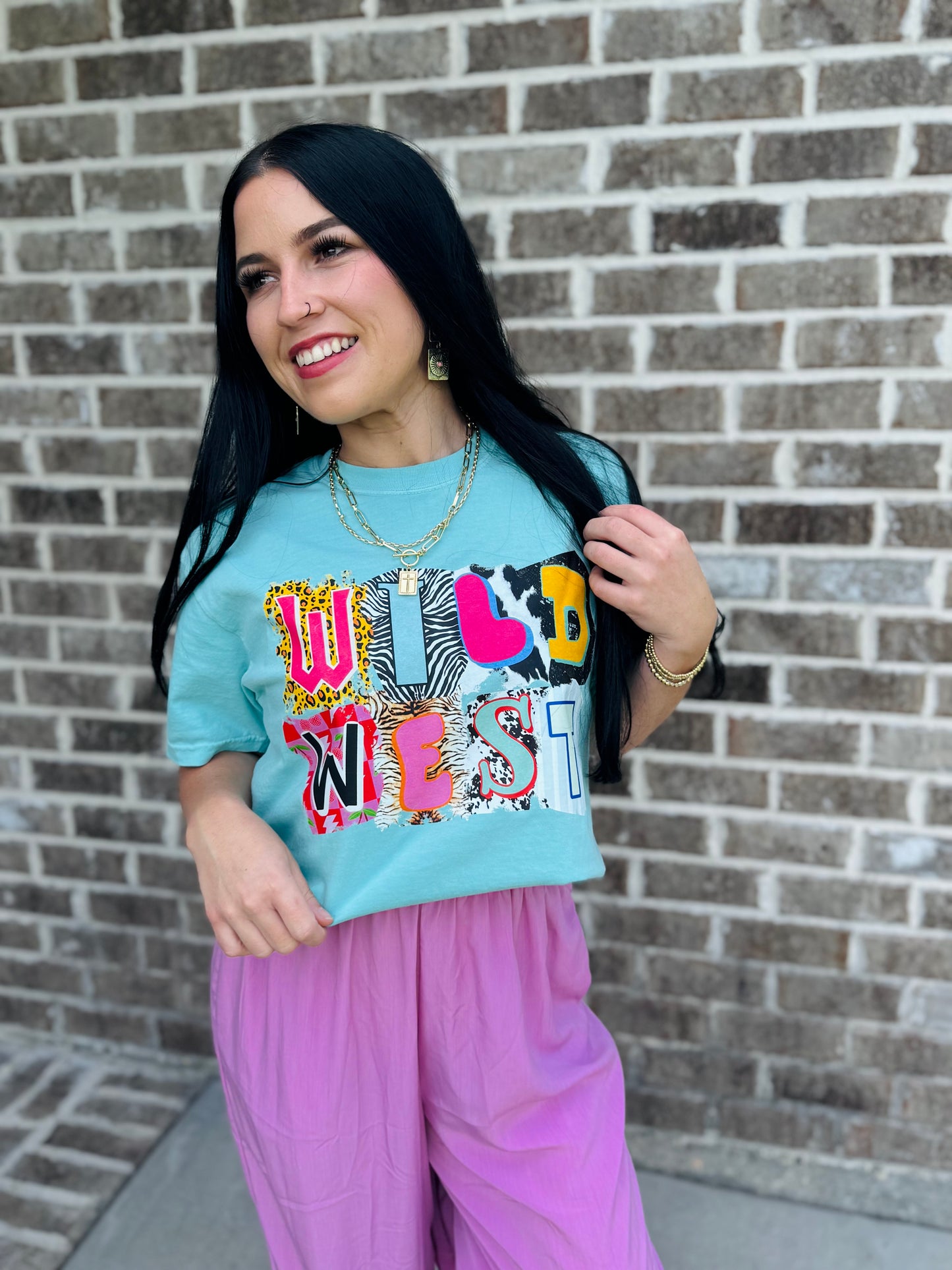 Wild West Graphic Tee – Color Block Statement Tee | Western Summer Graphics | Trendy Western Tee’s
