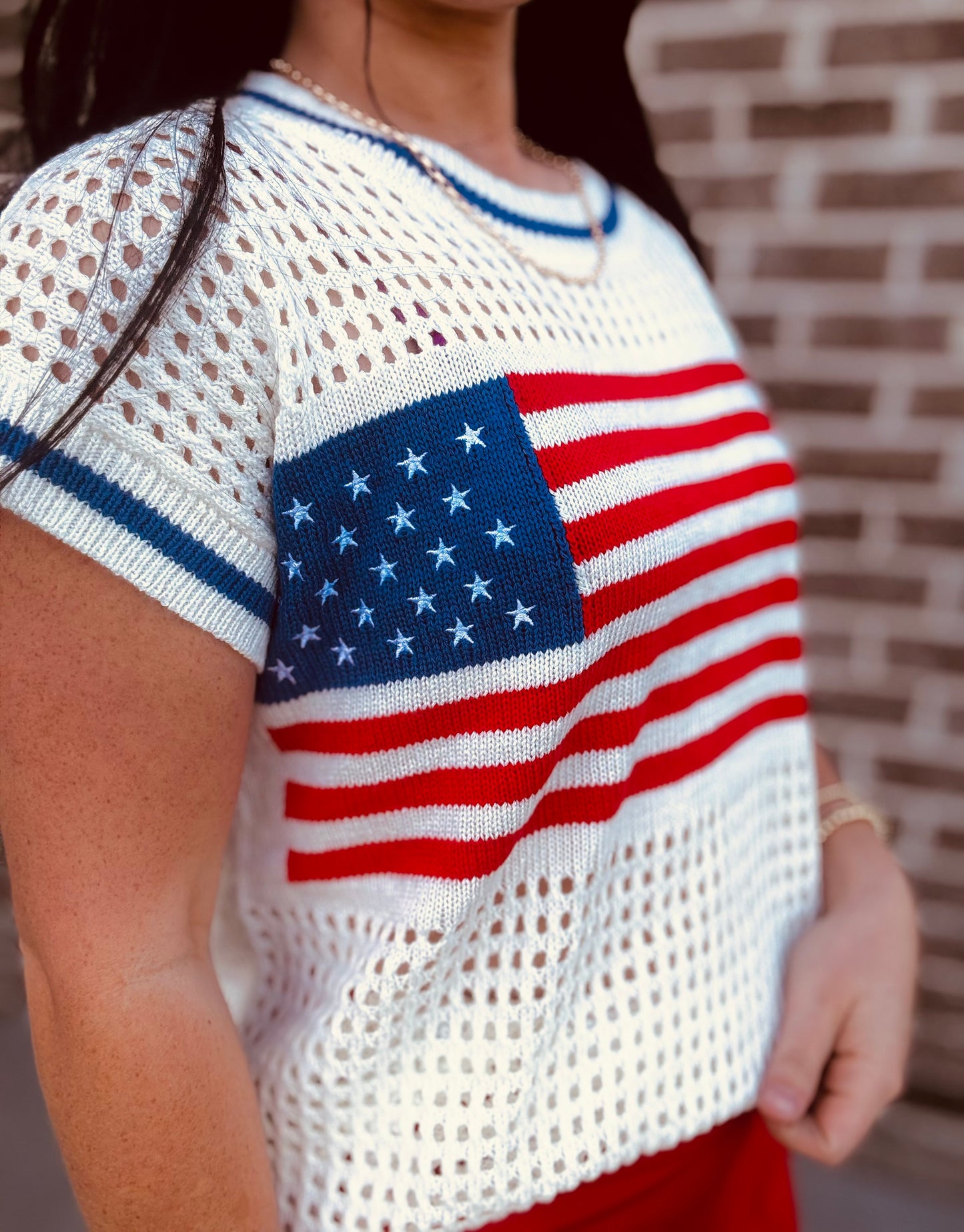 Stars & Stripes Knit Top🇺🇸🤍