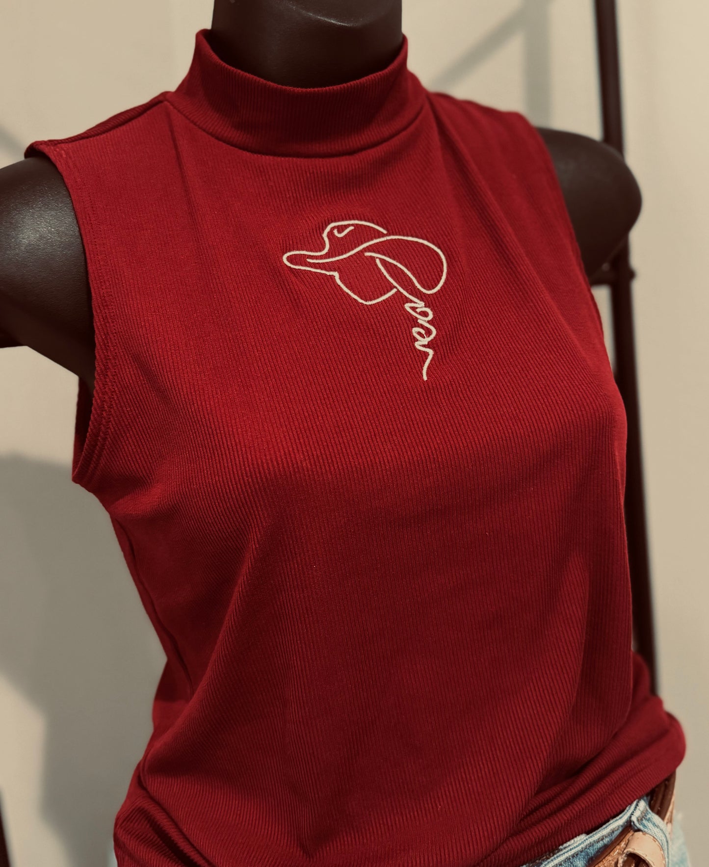 Cowgirl Embroidery Tank- Small🖤