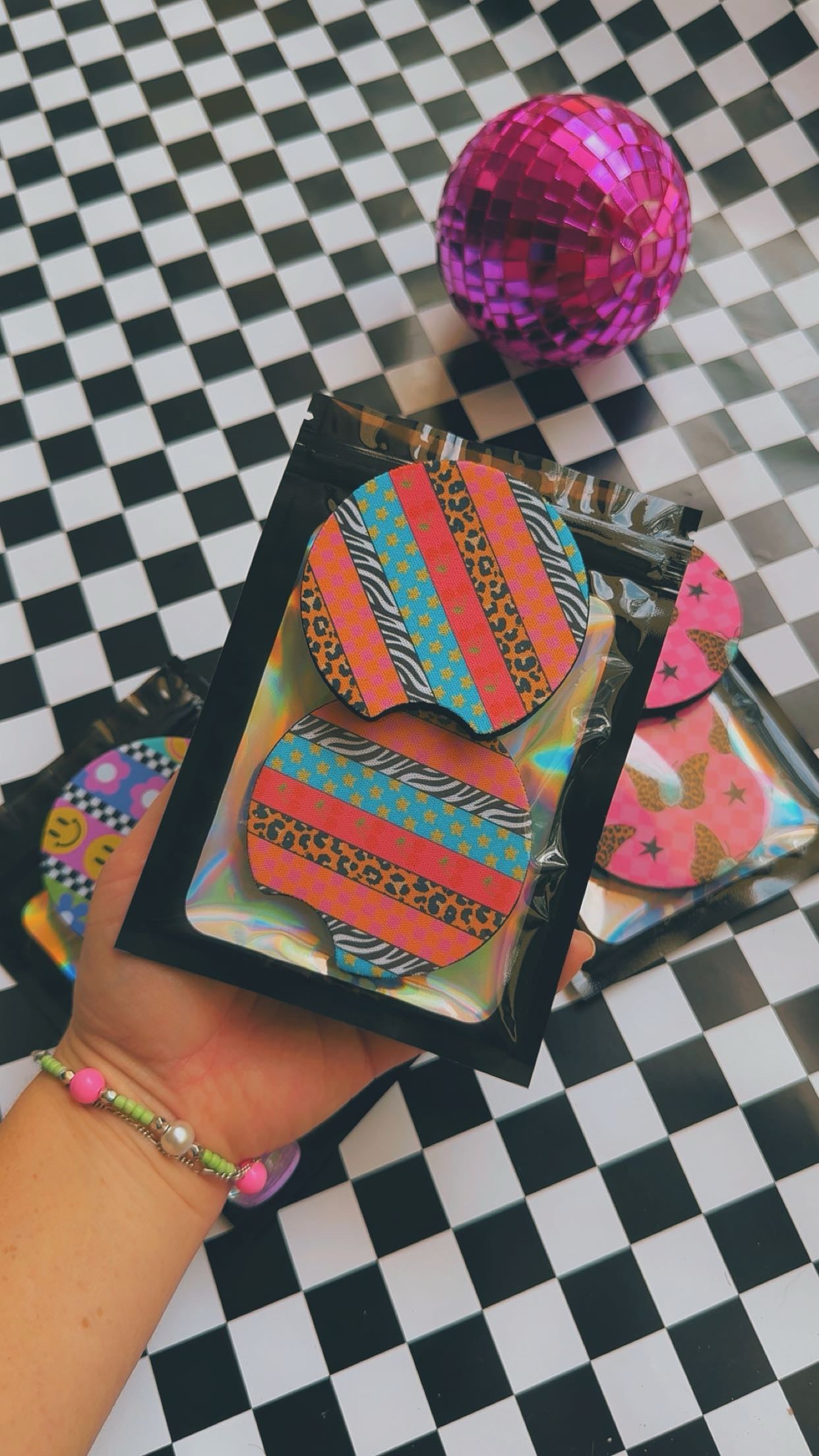 Funky Car Coasters⚡️🐆